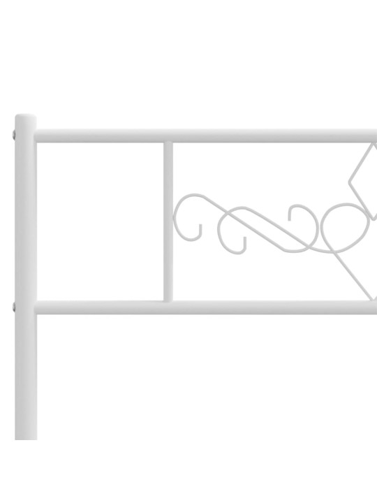 Metalinis lovos rėmas su galvūgaliu, baltos spalvos, 140x190cm