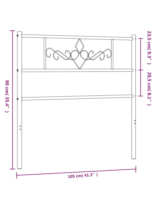 Metalinis galvūgalis, baltos spalvos, 100cm