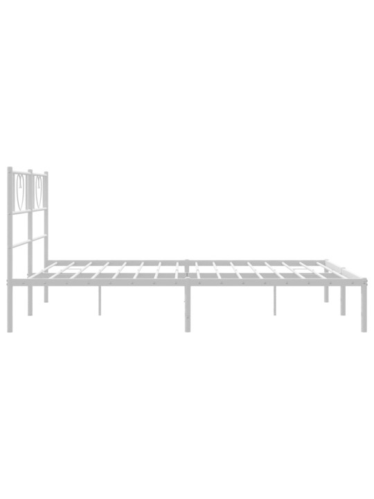 Metalinis lovos rėmas su galvūgaliu, baltos spalvos, 135x190cm