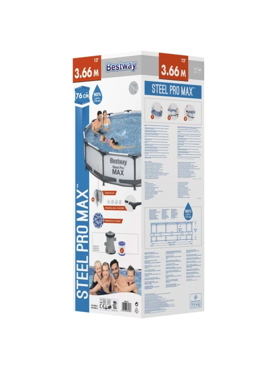 Bestway Steel Pro MAX Baseino rinkinys, 366x76cm