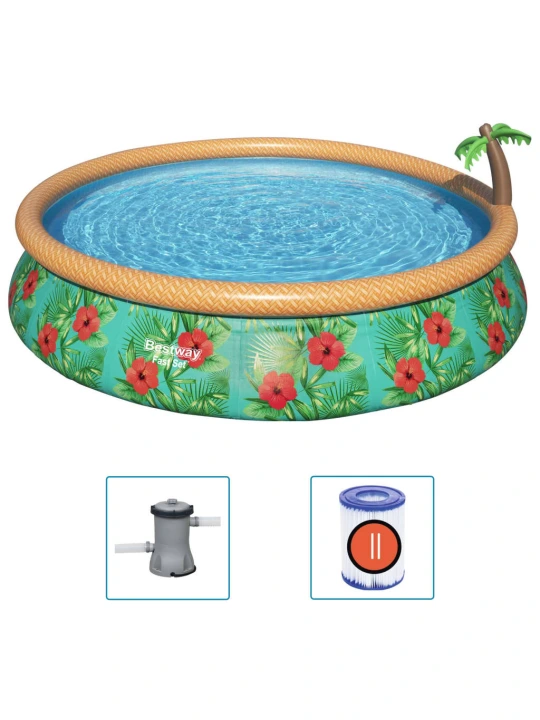 Bestway Pripučiamas baseinas Fast Set Paradise Palms, 457x84cm