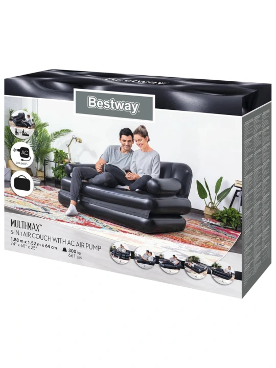 Bestway 5-1 Pripučiama dvigulė sofa-lova, 188x152x64cm