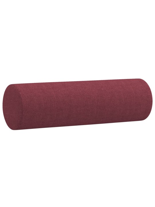 Trivietė sofa su pagalvėlėmis, raudonojo vyno, 180cm, audinys