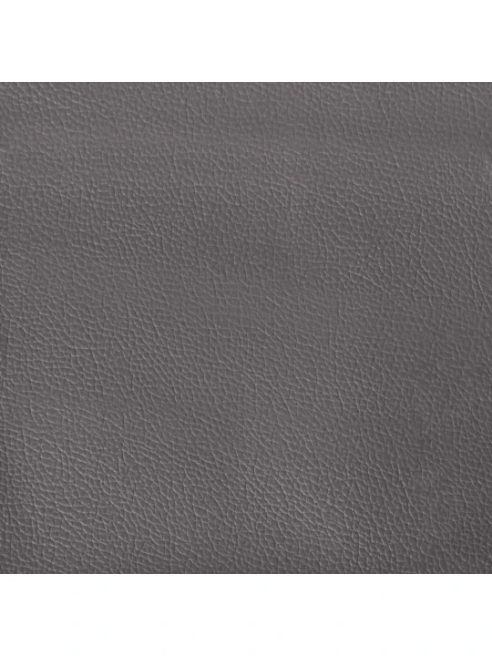 Dvivietė sofa su pagalvėlėmis, pilka, 120cm, dirbtinė oda
