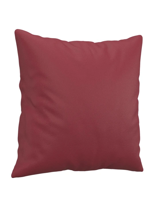 Trivietė sofa su pagalvėlėmis, vyno, 180cm, dirbtinė oda