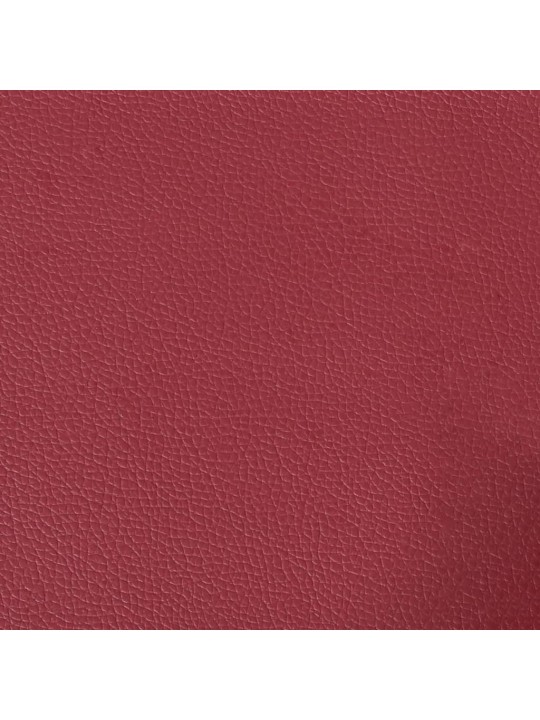 Trivietė sofa su pagalvėlėmis, vyno, 180cm, dirbtinė oda