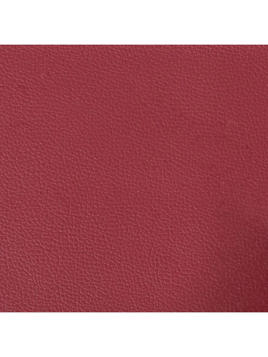 Trivietė sofa su pagalvėlėmis, vyno, 180cm, dirbtinė oda