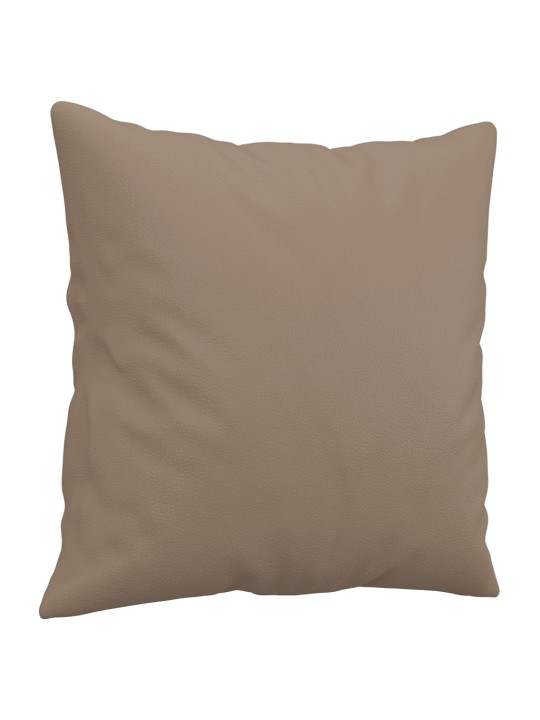 Trivietė sofa su pagalvėlėmis, kapučino, 180cm, dirbtinė oda