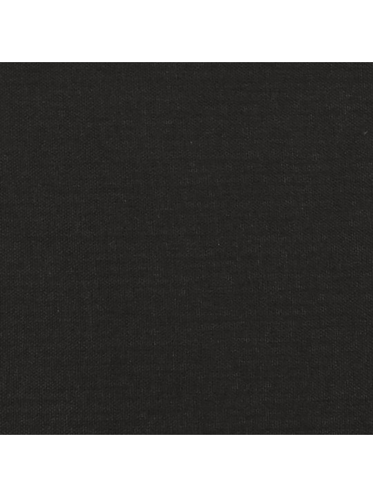 Dvivietė sofa su pagalvėlėmis, juodos spalvos, 120cm, audinys