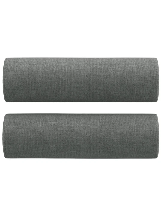 Dvivietė sofa su pagalvėlėmis, tamsiai pilka, 140cm, audinys