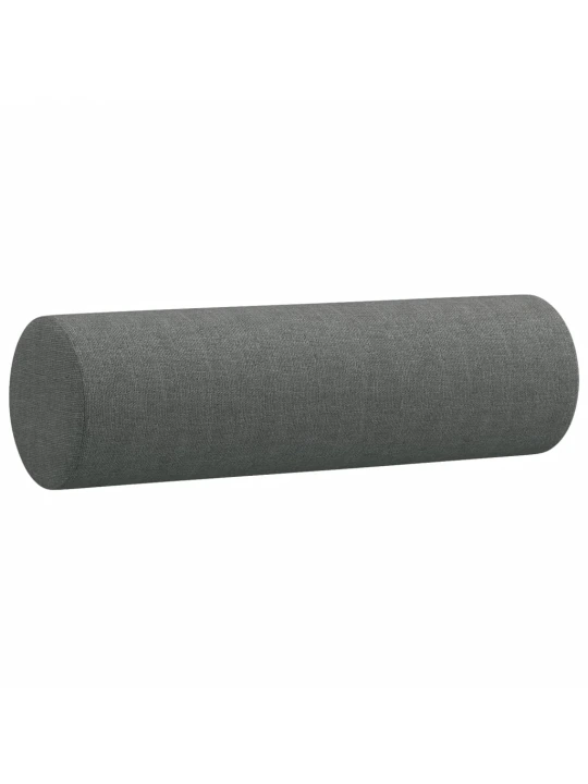 Dvivietė sofa su pagalvėlėmis, tamsiai pilka, 140cm, audinys