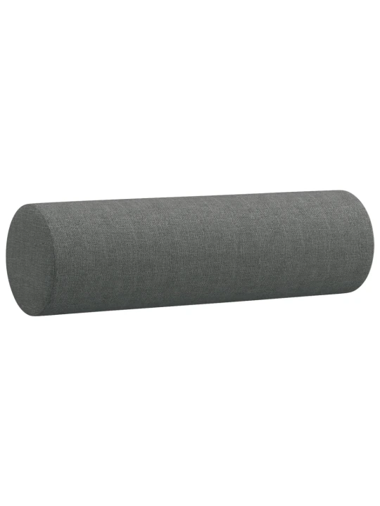 Dvivietė sofa su pagalvėlėmis, tamsiai pilka, 120cm, audinys