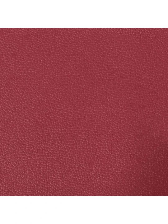 Dvivietė sofa su pagalvėlėmis, vyno, 140cm, dirbtinė oda