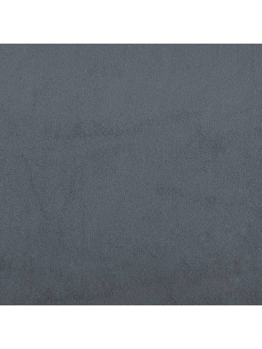 Trivietė sofa su pagalvėlėmis, tamsiai pilka, 180cm, aksomas