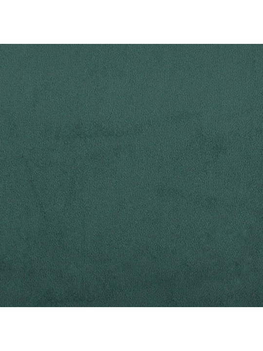 Trivietė sofa su pagalvėlėmis, tamsiai žalia, 180cm, aksomas