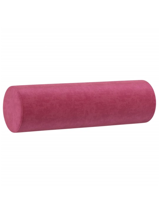 Trivietė sofa su pagalvėlėmis, raudonojo vyno, 180cm, aksomas