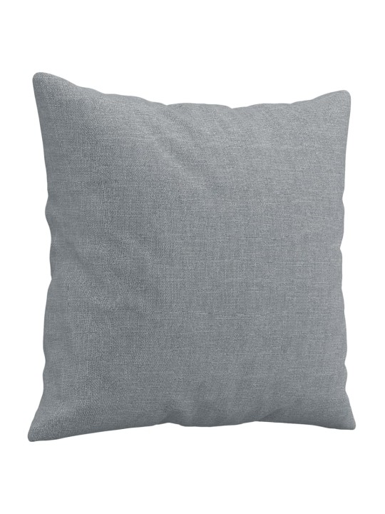 Trivietė sofa su pagalvėlėmis, šviesiai pilka, 180cm, audinys