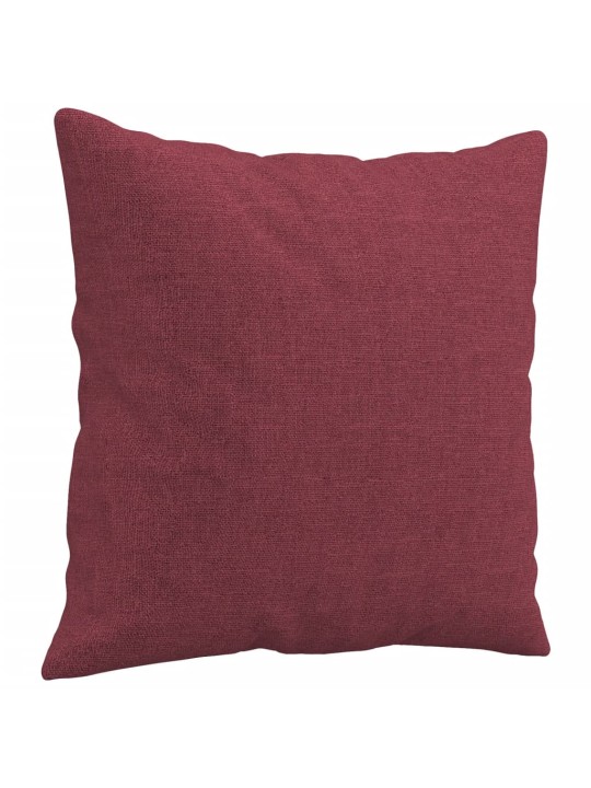Trivietė sofa su pagalvėlėmis, raudonojo vyno, 180cm, audinys