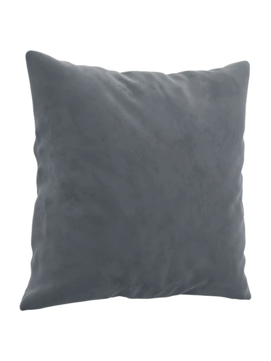 Dvivietė sofa su pagalvėlėmis, tamsiai pilka, 140cm, aksomas