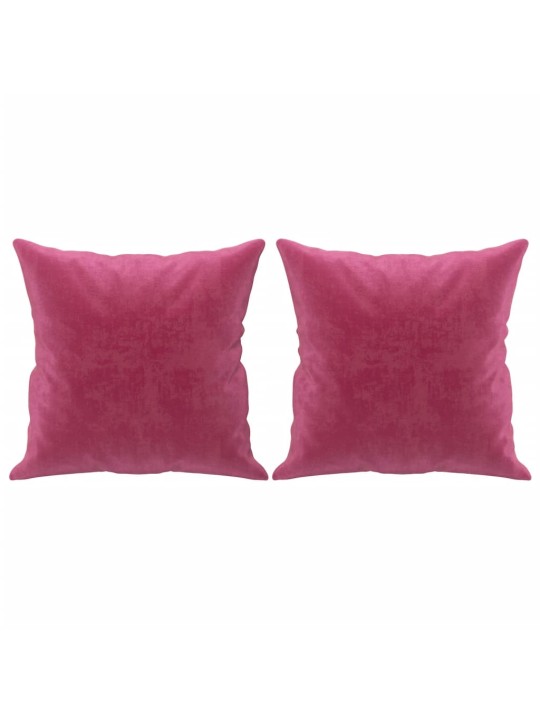 Trivietė sofa su pagalvėlėmis, raudonojo vyno, 180cm, aksomas