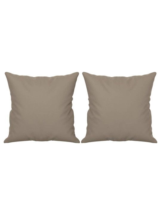 Dvivietė sofa su pagalvėmis, taupe, 140cm, mikropluošto audinys