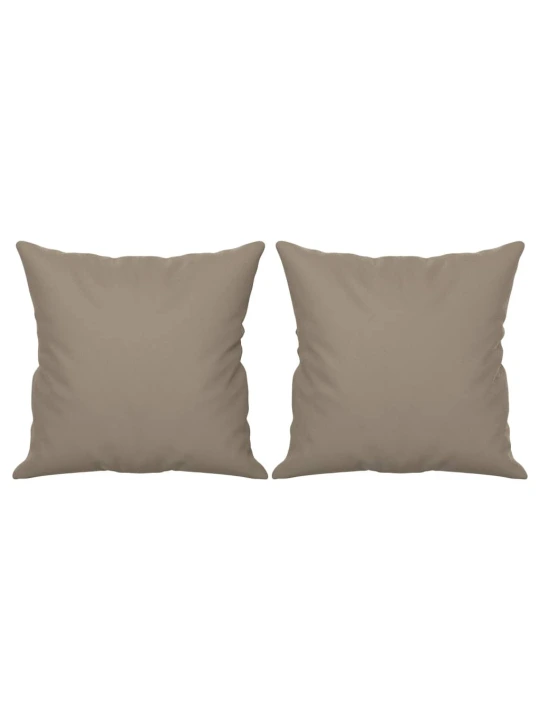 Dvivietė sofa su pagalvėmis, taupe, 140cm, mikropluošto audinys