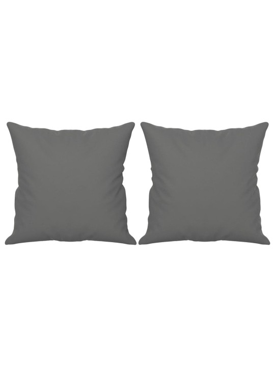 Trivietė sofa su pagalvėmis, pilka, 180cm, mikropluošto audinys