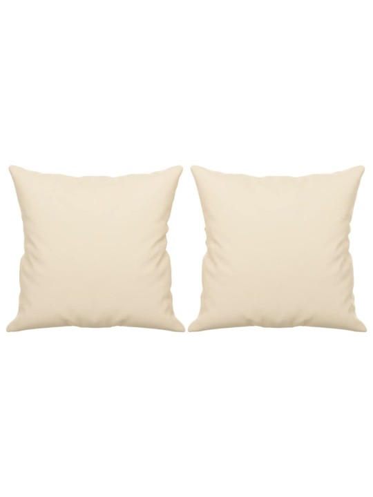 Trivietė sofa su pagalvėmis, smėlio, 180cm, audinys