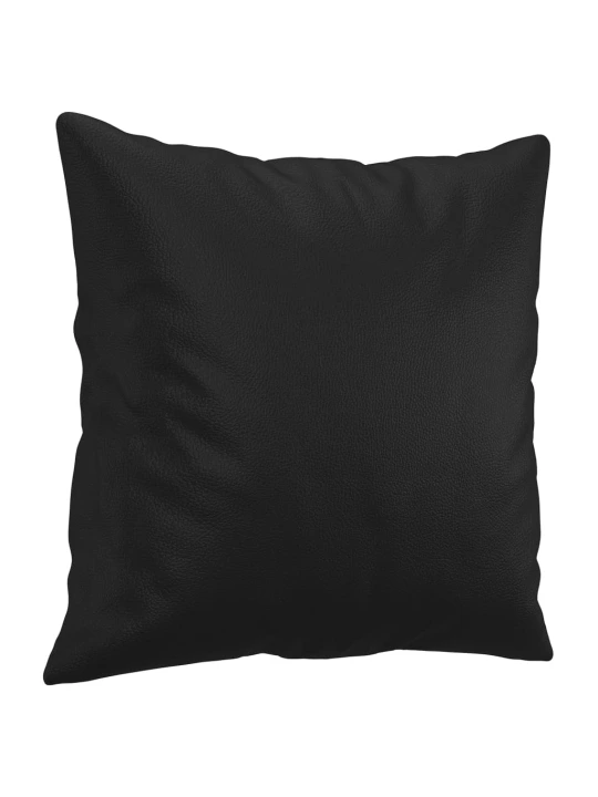 Dvivietė sofa su pagalvėlėmis, juoda, 120cm, dirbtinė oda