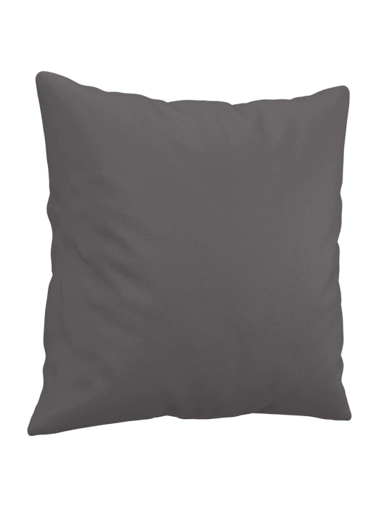 Dvivietė sofa su pagalvėlėmis, pilka, 140cm, dirbtinė oda