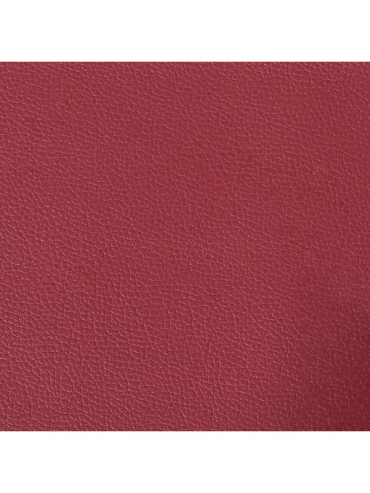 Trivietė sofa su pakoja, raudonojo vyno, 180cm, dirbtinė oda