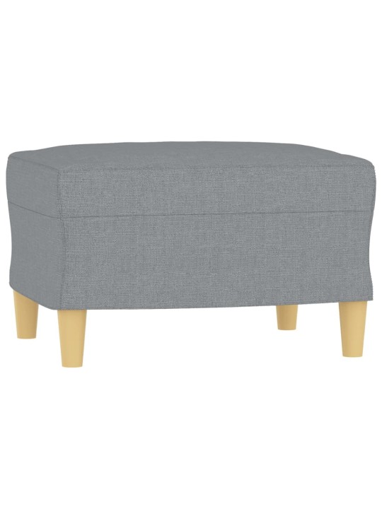Trivietė sofa su pakoja, šviesiai pilka, 180cm, audinys