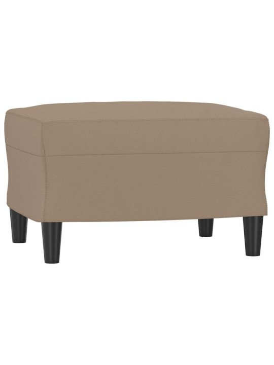 Trivietė sofa su pakoja, kapučino spalvos, 180cm, dirbtinė oda