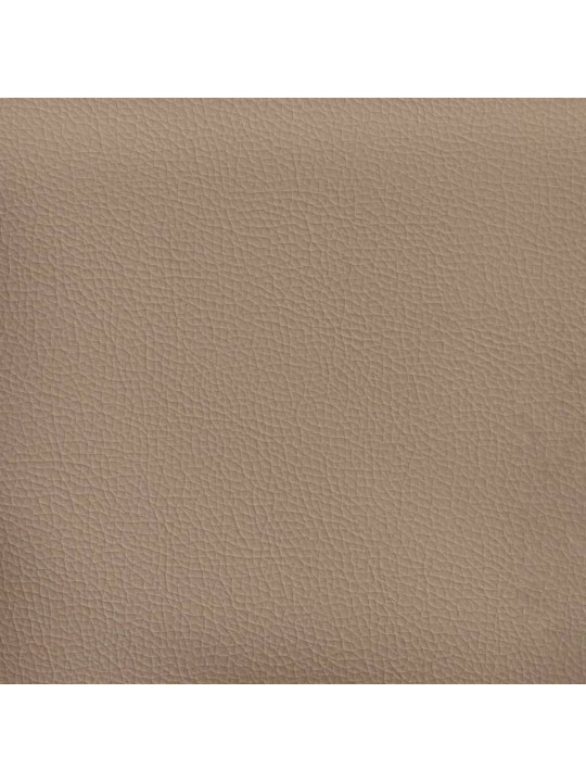 Trivietė sofa su pakoja, kapučino spalvos, 180cm, dirbtinė oda