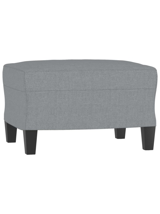 Trivietė sofa su pakoja, šviesiai pilka, 180cm, audinys
