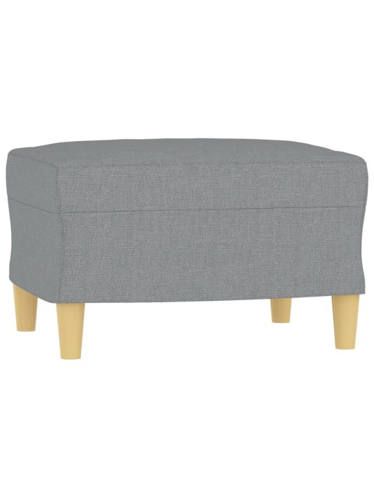 Trivietė sofa su pakoja, šviesiai pilka, 180cm, audinys