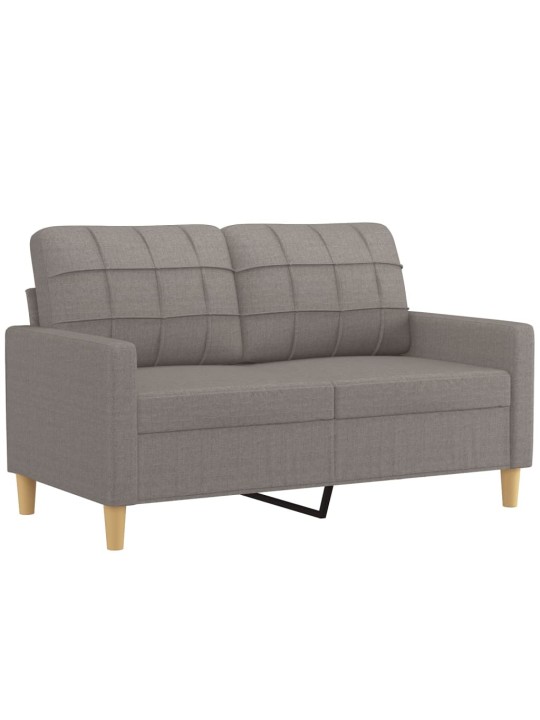 Sofos komplektas su pagalvėmis, 2 dalių, taupe, audinys