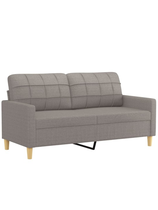 Sofos komplektas su pagalvėmis, 2 dalių, taupe, audinys