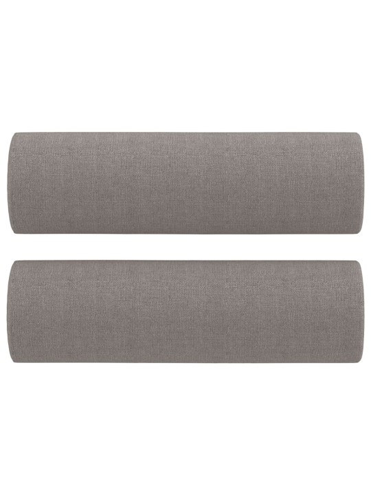 Sofos komplektas su pagalvėmis, 2 dalių, taupe, audinys