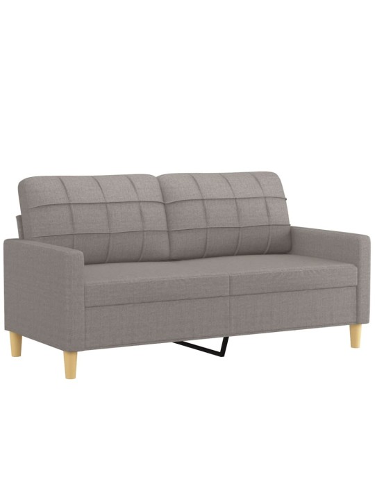 Sofos komplektas su pagalvėmis, 2 dalių, taupe, audinys