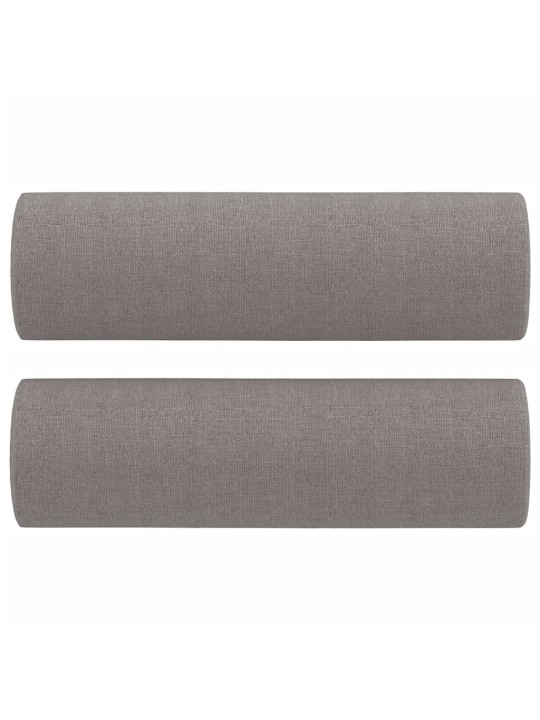 Sofos komplektas su pagalvėmis, 2 dalių, taupe, audinys
