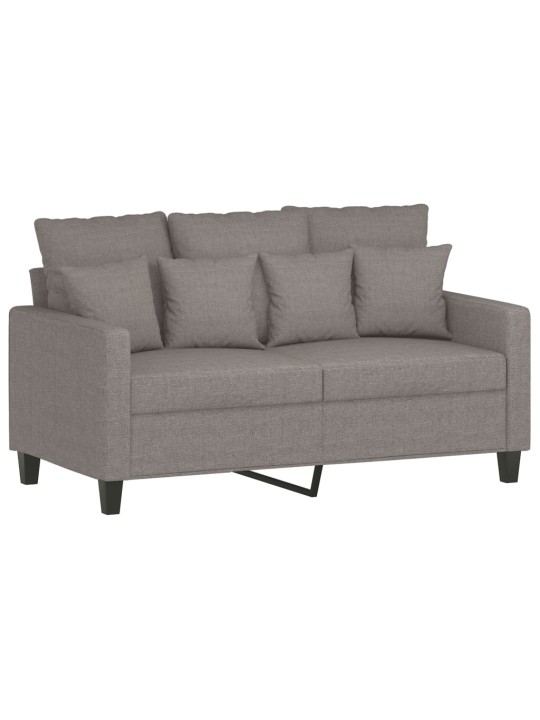 Sofos komplektas su pagalvėmis, 3 dalių, taupe, audinys