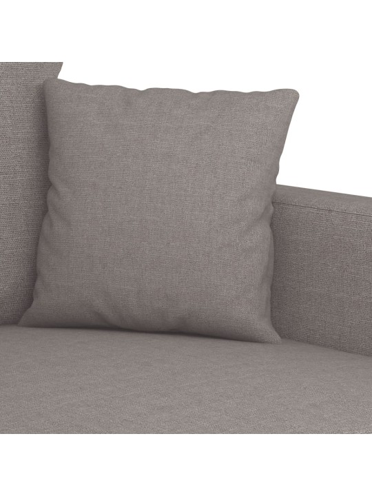 Sofos komplektas su pagalvėmis, 3 dalių, taupe, audinys