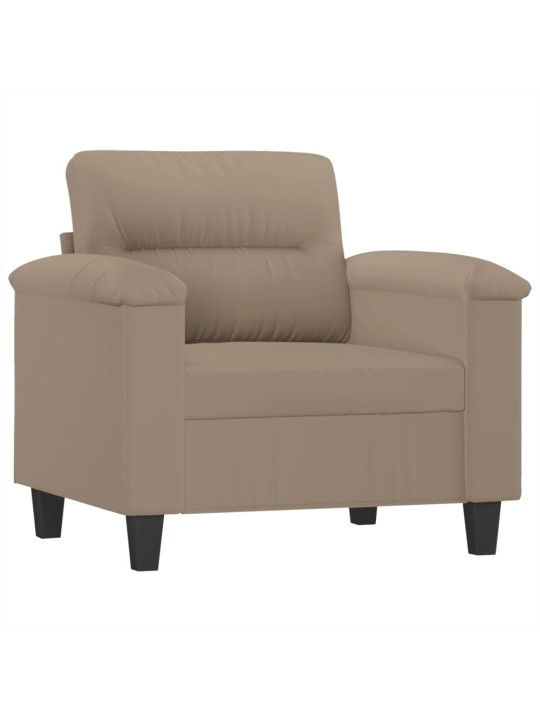 Sofos komplektas su pagalvėmis, 3 dalių, taupe, audinys