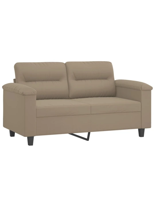Sofos komplektas su pagalvėmis, 2 dalių, taupe, audinys
