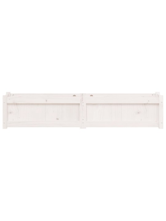 Sodo lovelis, baltas, 150x31x31cm, pušies medienos masyvas