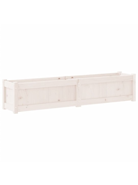 Sodo lovelis, baltas, 150x31x31cm, pušies medienos masyvas