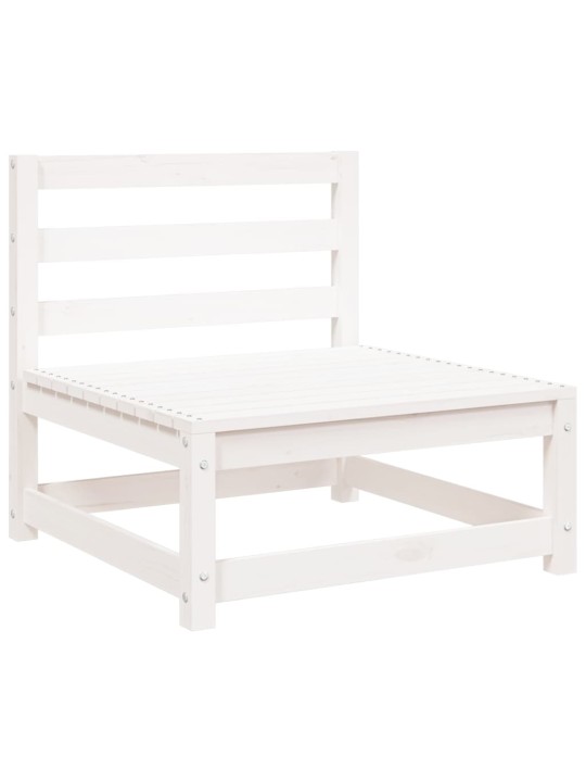 Sodo sofos dalys, 2vnt., baltos, 70x70x67cm, pušis, be porankių