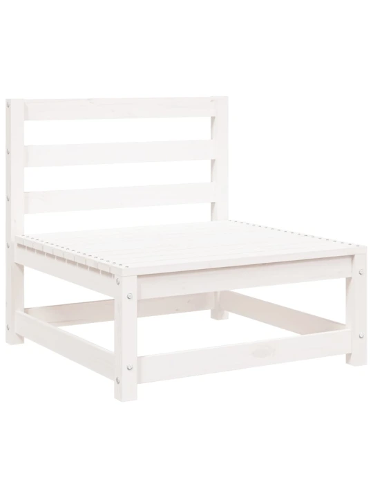 Sodo sofos dalys, 2vnt., baltos, 70x70x67cm, pušis, be porankių