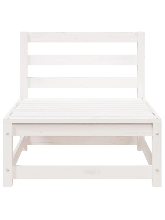 Sodo sofos dalys, 2vnt., baltos, 70x70x67cm, pušis, be porankių
